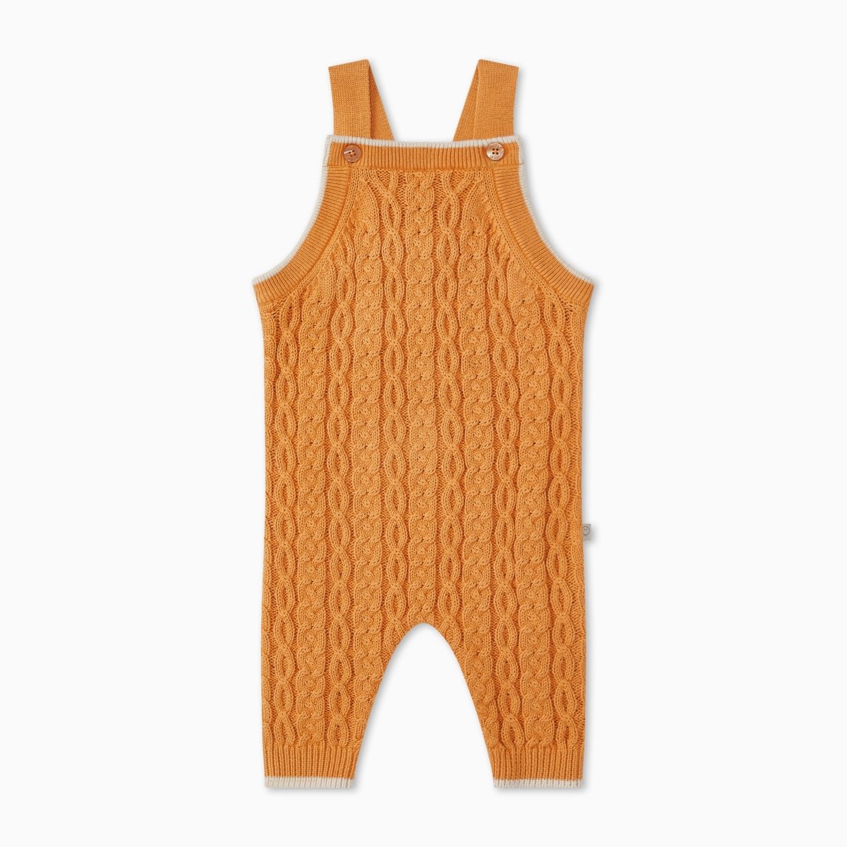 Cable knit dungarees - mustard - Borro - rent baby kids clothes