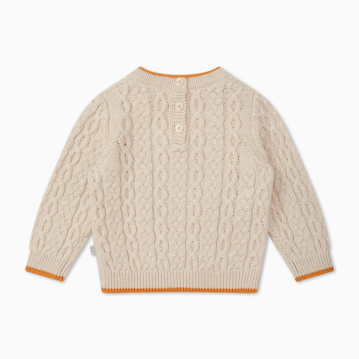 Cable knit tipped jumper - oat - Borro - rent baby kids clothes