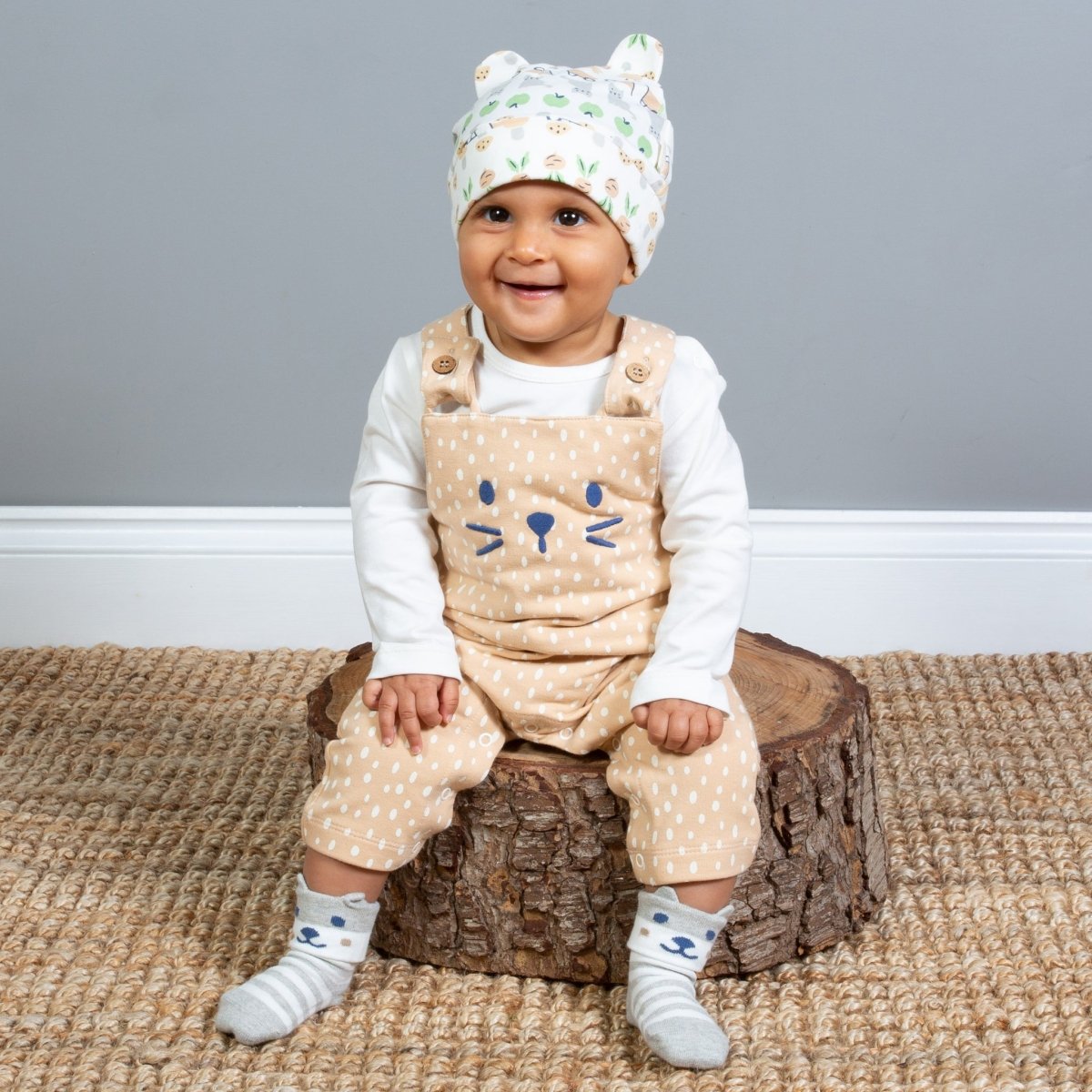 Cat life dungarees - Borro - rent baby kids clothes