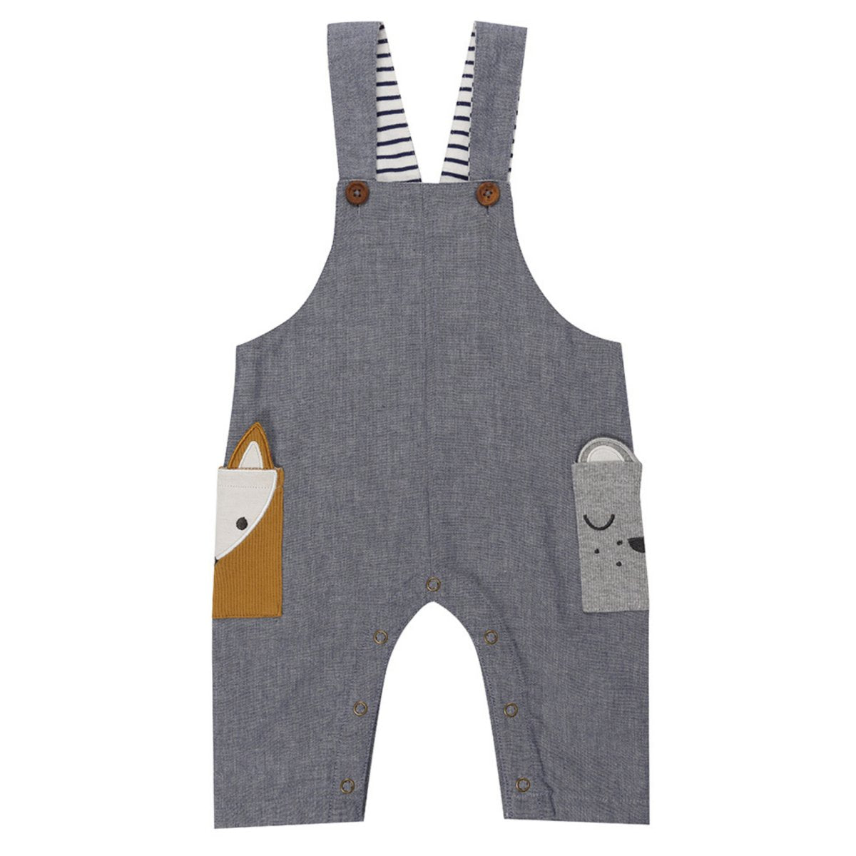 Chambray animal dungarees - Borro - rent baby kids clothes