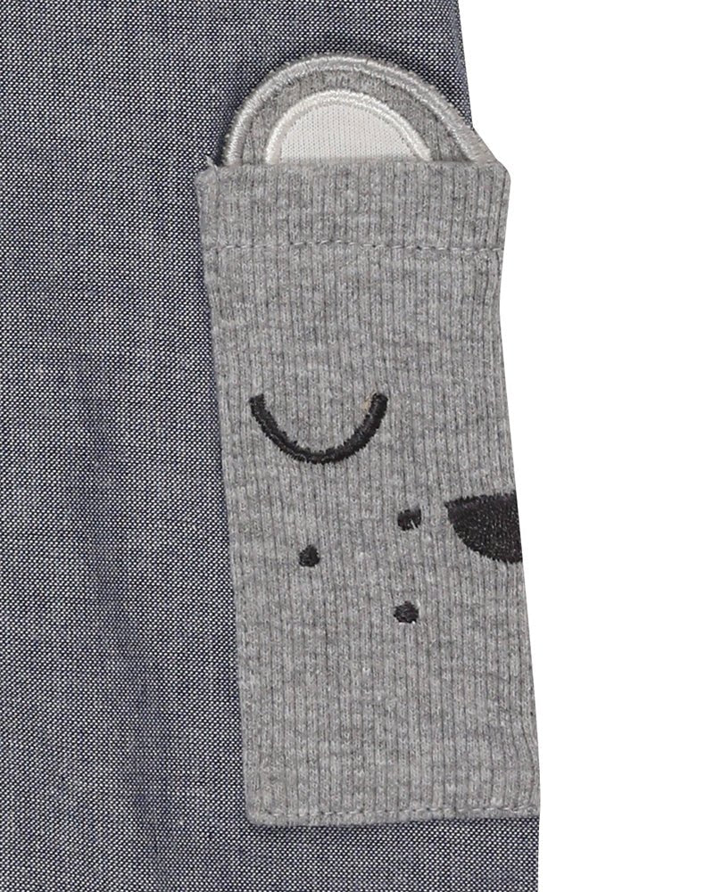 Chambray animal dungarees - Borro - rent baby kids clothes