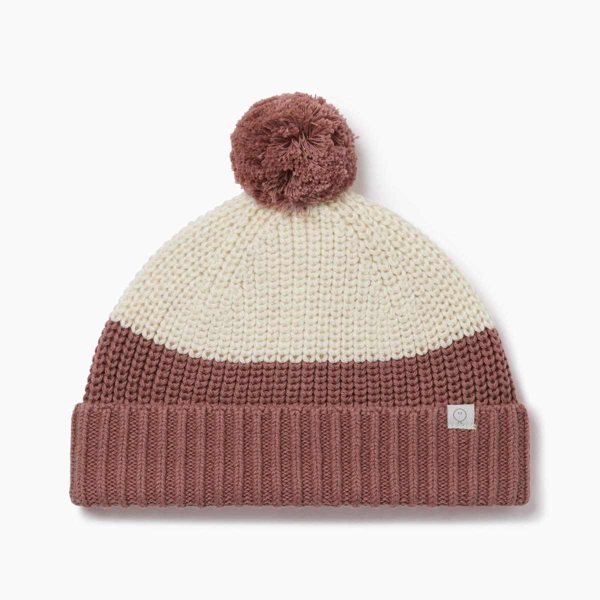 Chunky knit colourblock beanie hat - Borro - rent baby kids clothes