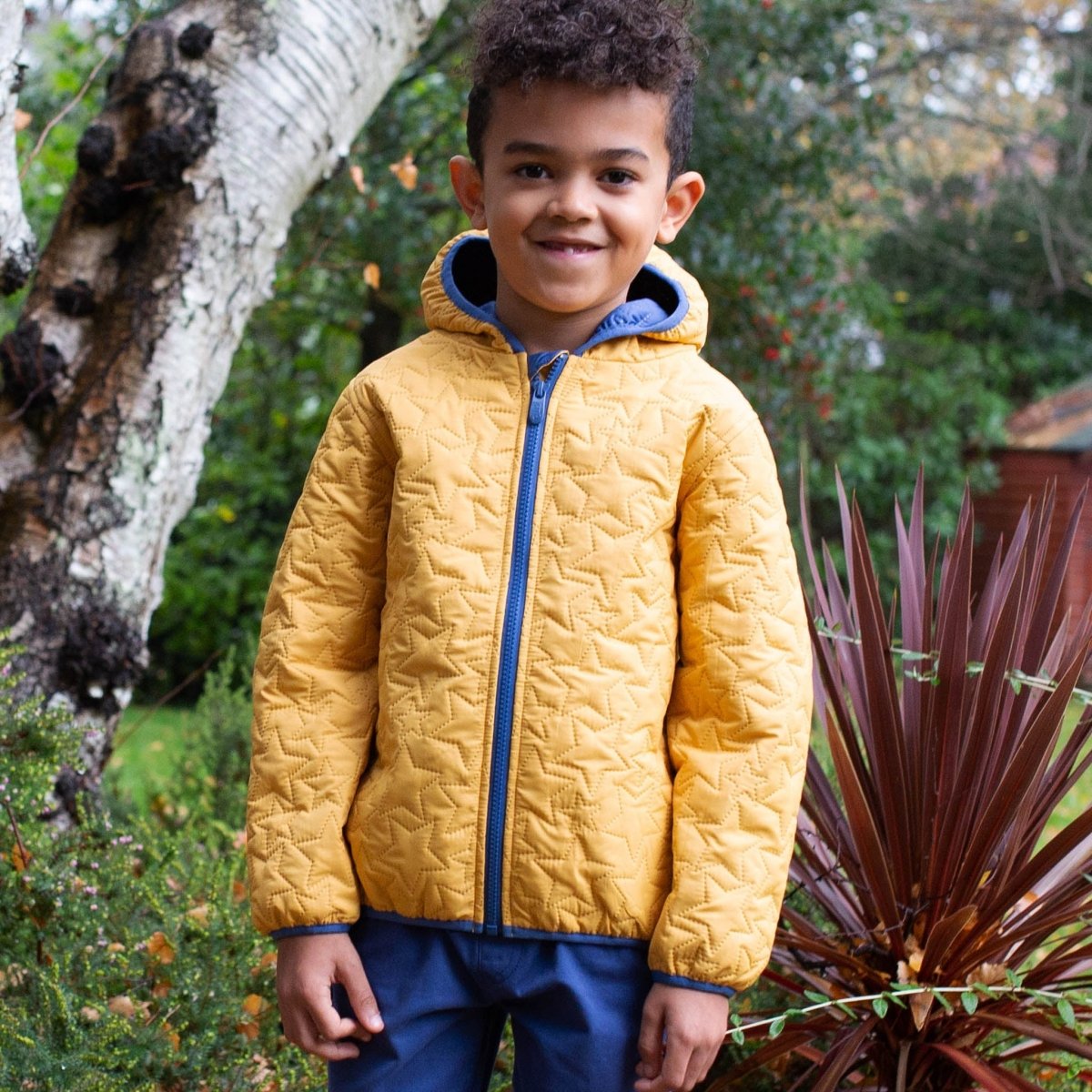 Cocoon coat - mustard yellow - Borro - rent baby kids clothes