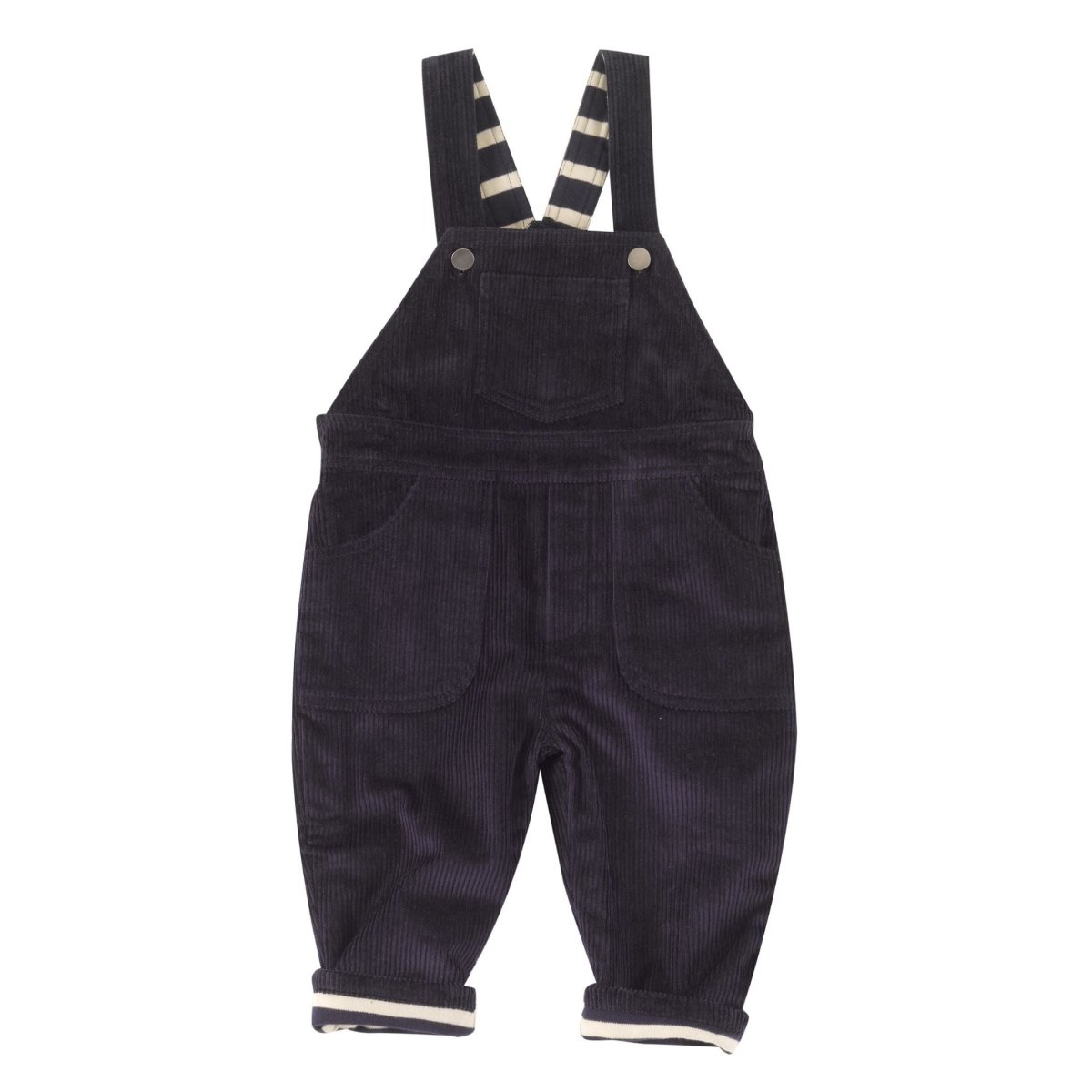 Cord lined dungarees - navy - Borro - rent baby kids clothes