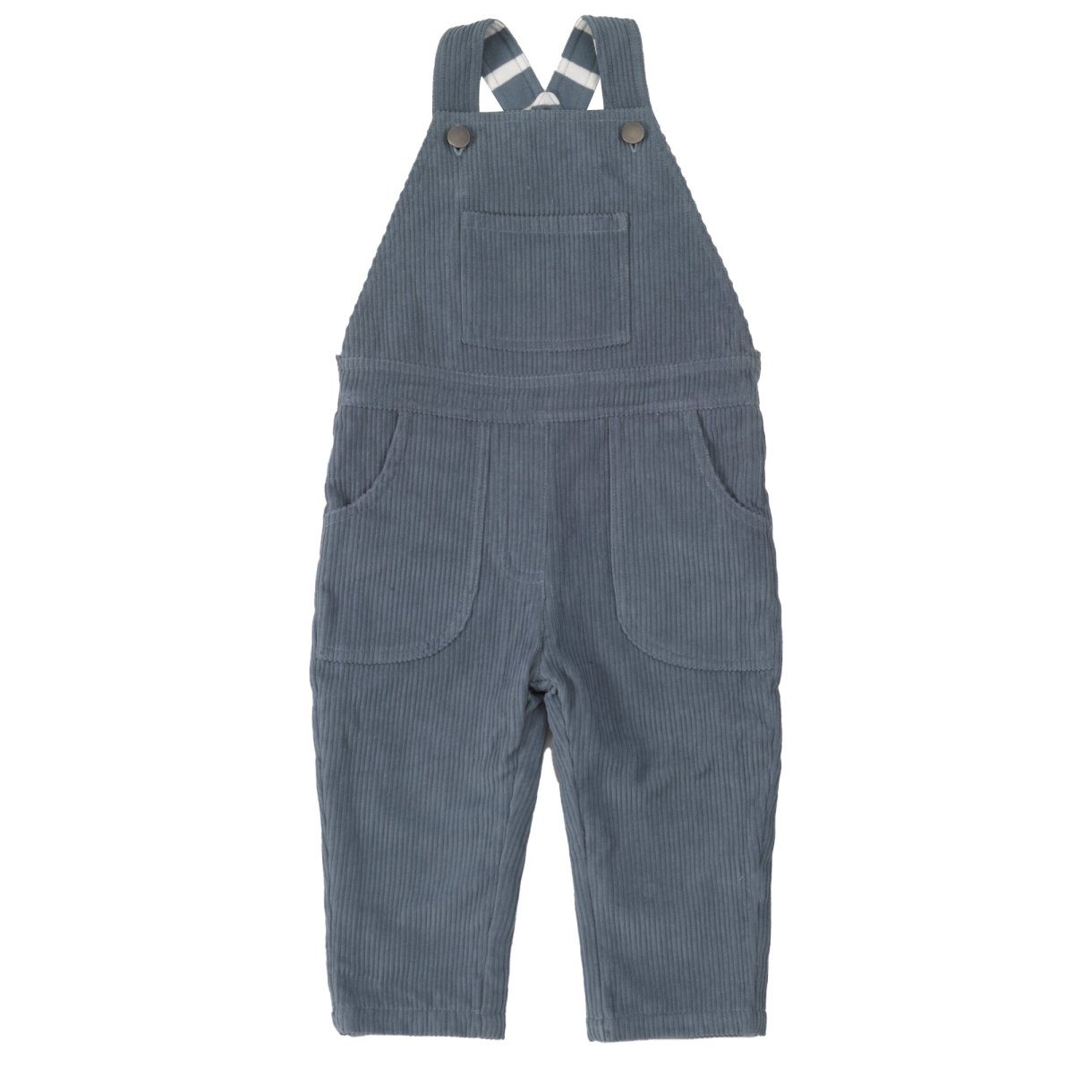 Cord lined dungarees - storm blue - Borro - rent baby kids clothes