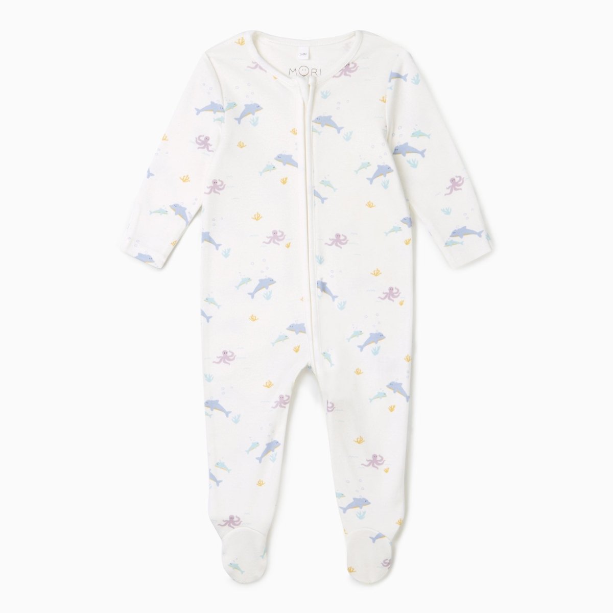 Dolphin double zip sleepsuit - Borro - rent baby kids clothes