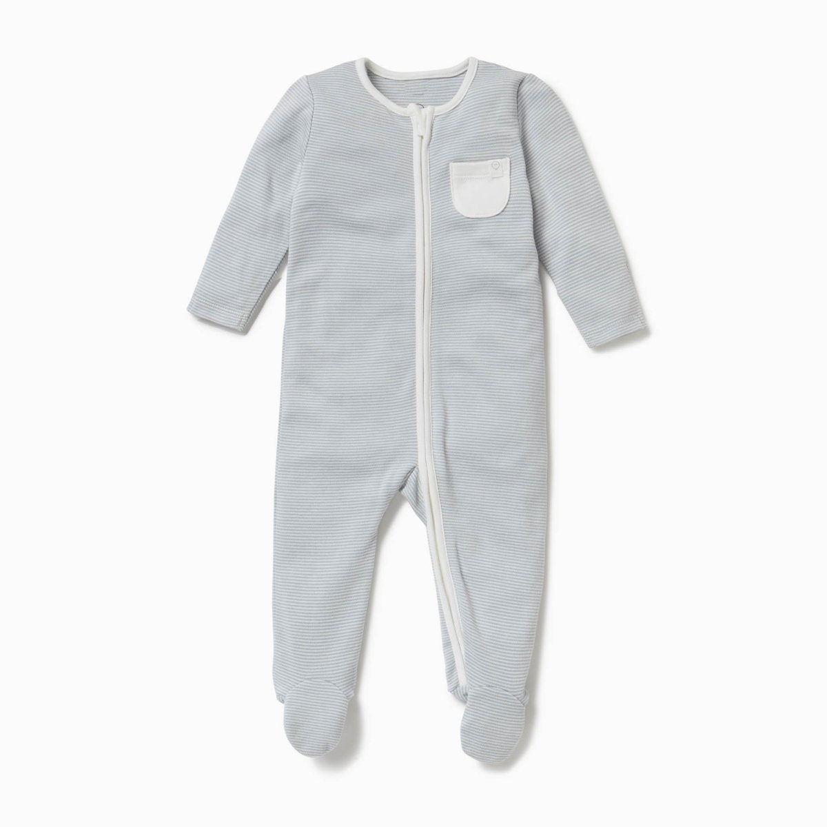 Double zip sleepsuit - blue stripe - Borro - rent baby kids clothes