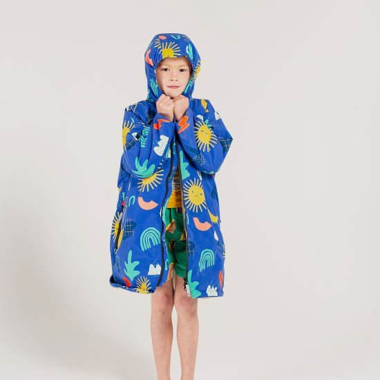 Dry robe - happy blue - Borro - rent baby kids clothes