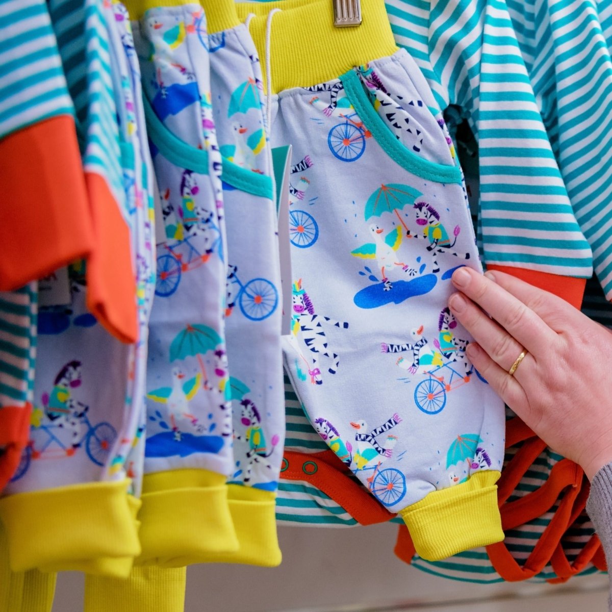 Ducky Zebra joggers - Borro - rent baby kids clothes