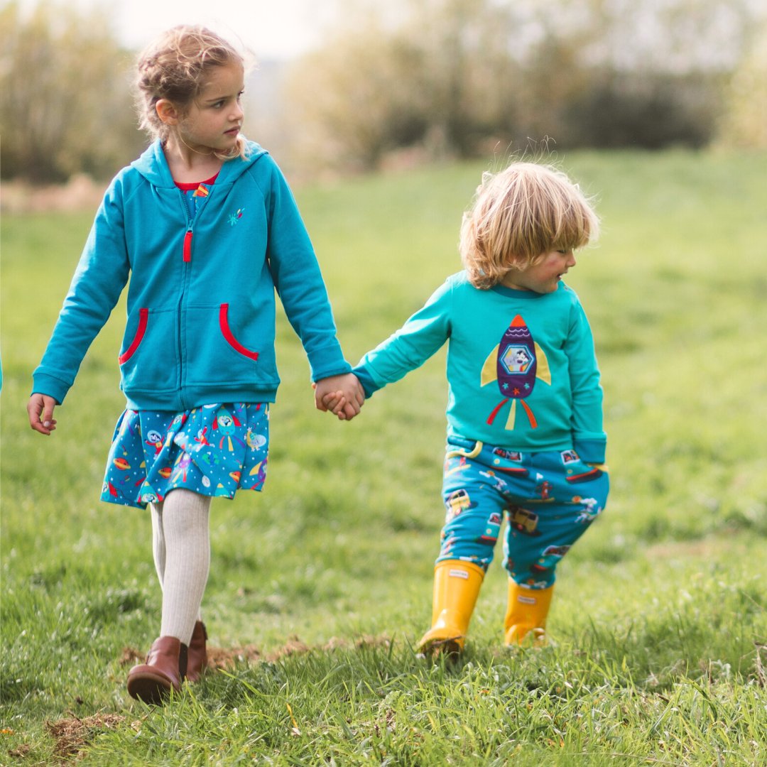 Ducky Zebra teal hoodie - Borro - rent baby kids clothes