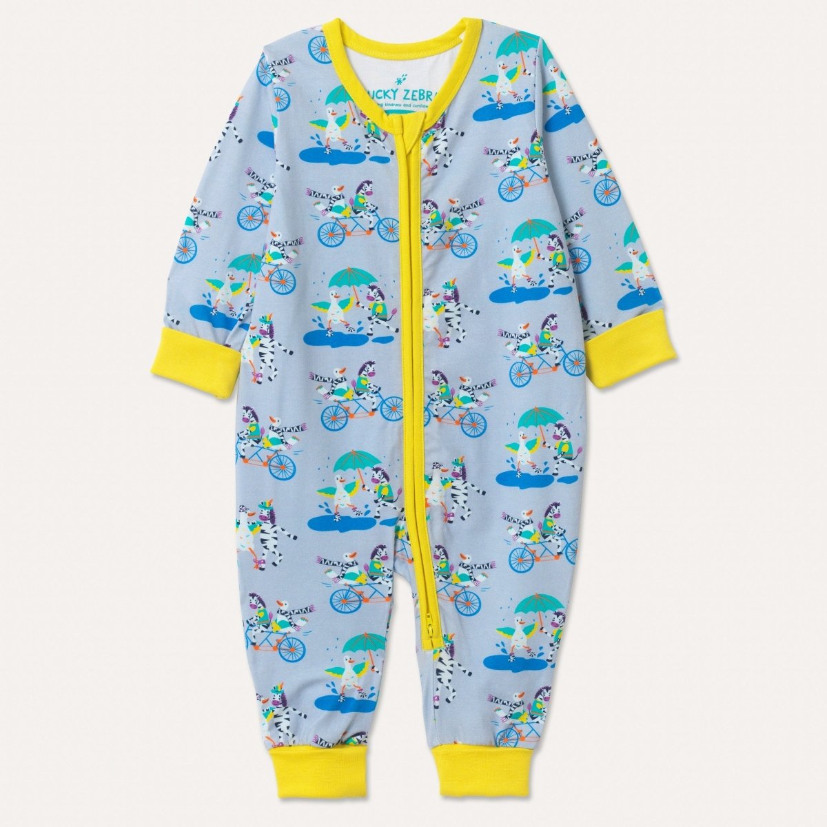 Ducky Zebra zip - up romper - Borro - rent baby kids clothes