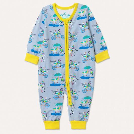 Ducky Zebra zip - up romper - Borro - rent baby kids clothes