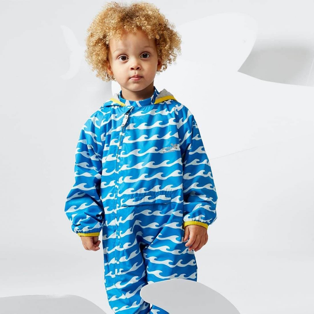 Ecolight blue waves puddlesuit - Borro - rent baby kids clothes