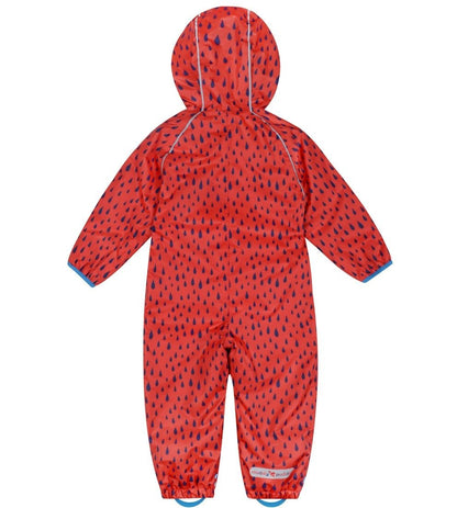 Ecosplash red raindrops puddlesuit - Borro - rent baby kids clothes