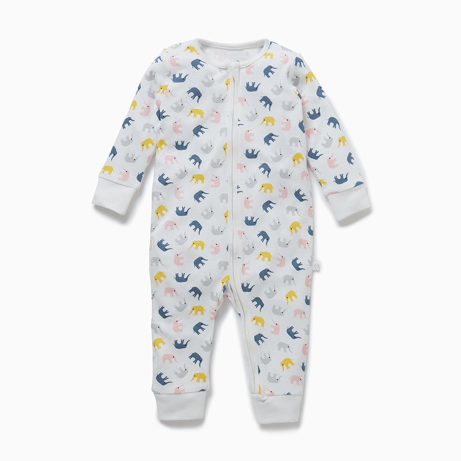 Elephant zip sleepsuit - Borro - rent baby kids clothes