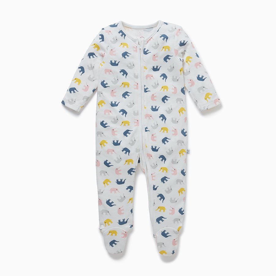 Elephant zip sleepsuit - Borro - rent baby kids clothes