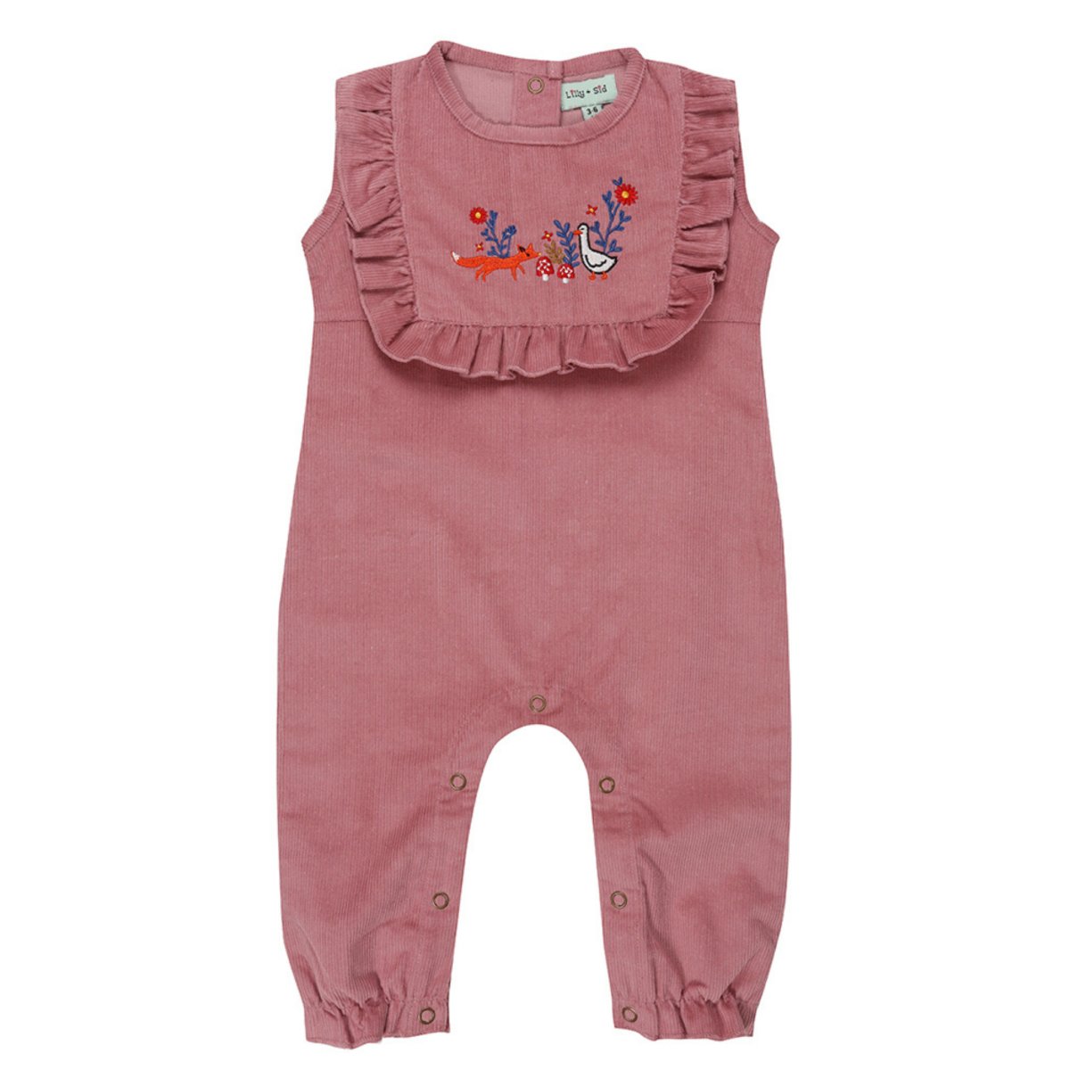 Embroidered cord dungarees - Borro - rent baby kids clothes