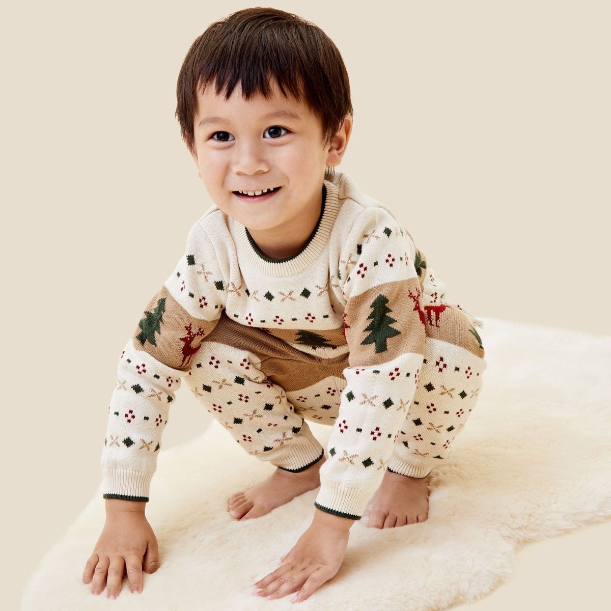 Fair isle knitted joggers - Borro - rent baby kids clothes