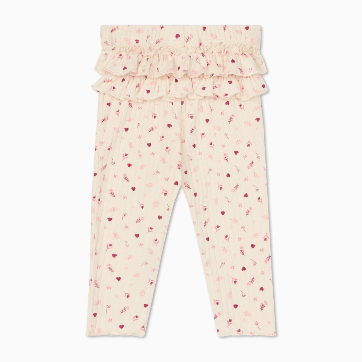 Floral ribbed frilled leggings - Borro - rent baby kids clothes