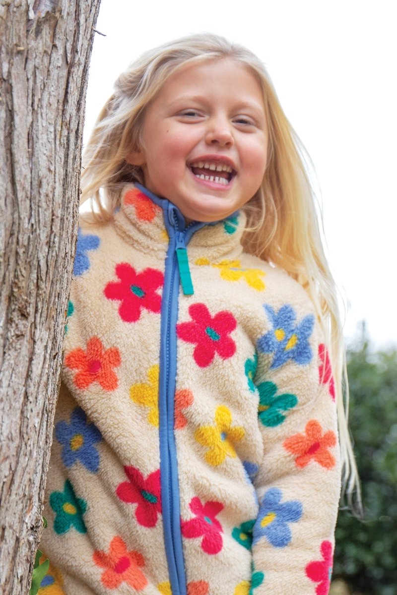 Flower pop fleece jacket - Borro - rent baby kids clothes