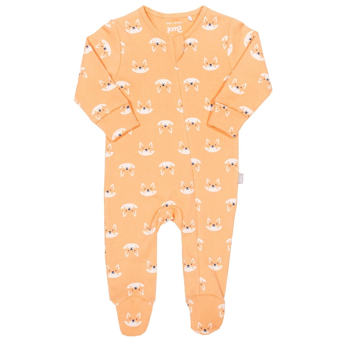 Foxy zip sleepsuit - peach - Borro - rent baby kids clothes