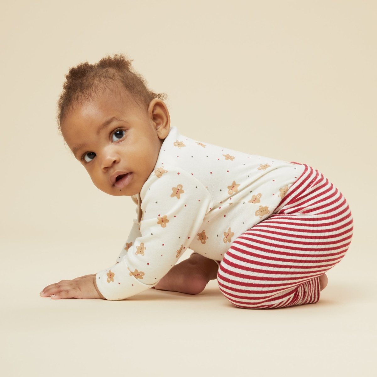 Gingerbread long sleeve bodysuit - Borro - rent baby kids clothes