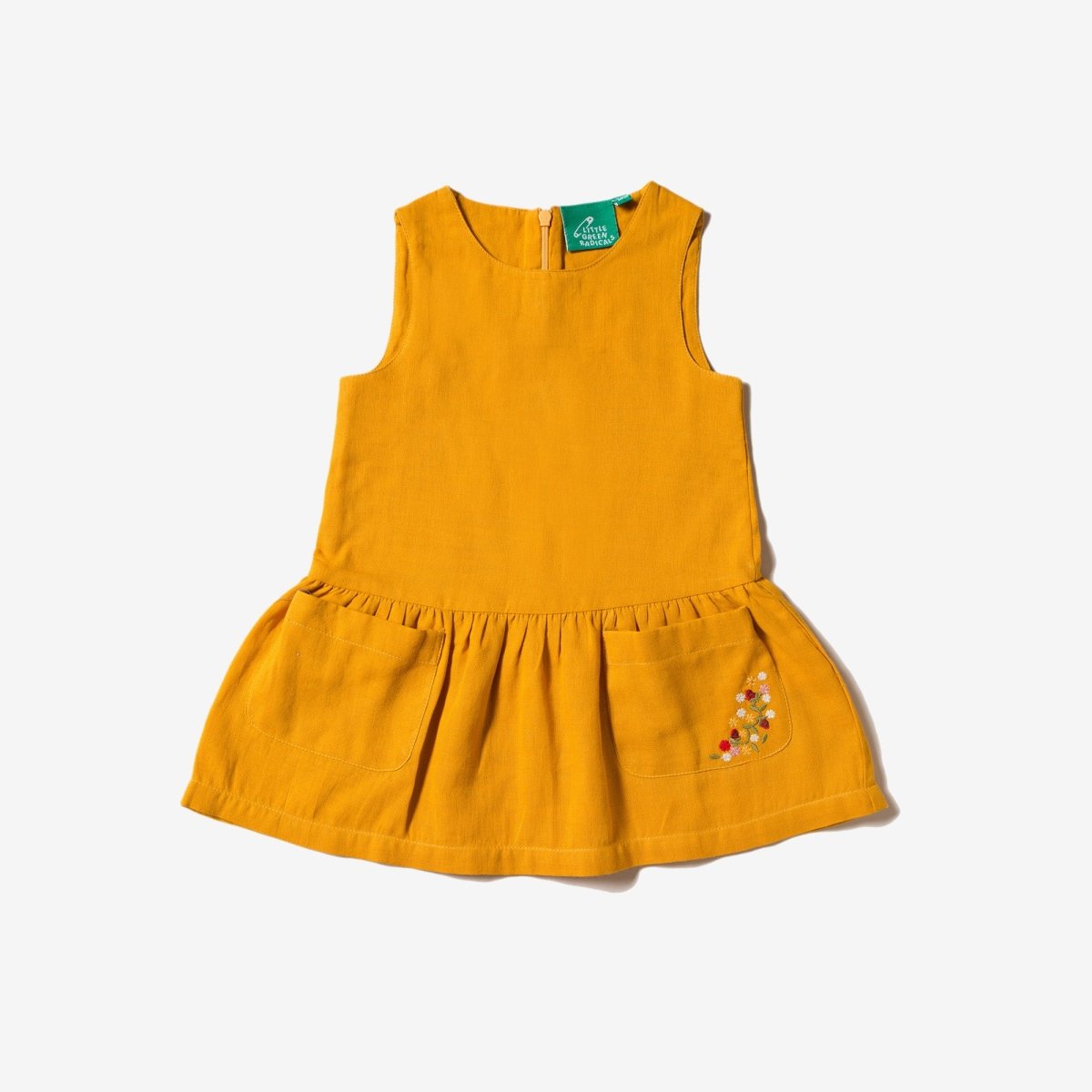 Gold embroidered pocket dress - Borro - rent baby kids clothes