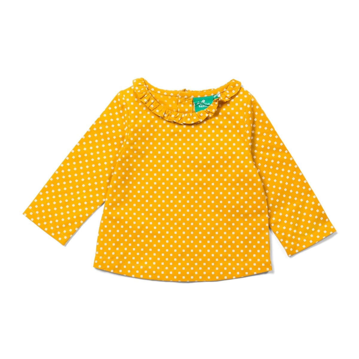 Golden flowers long sleeve frill collar blouse - Borro - rent baby kids clothes