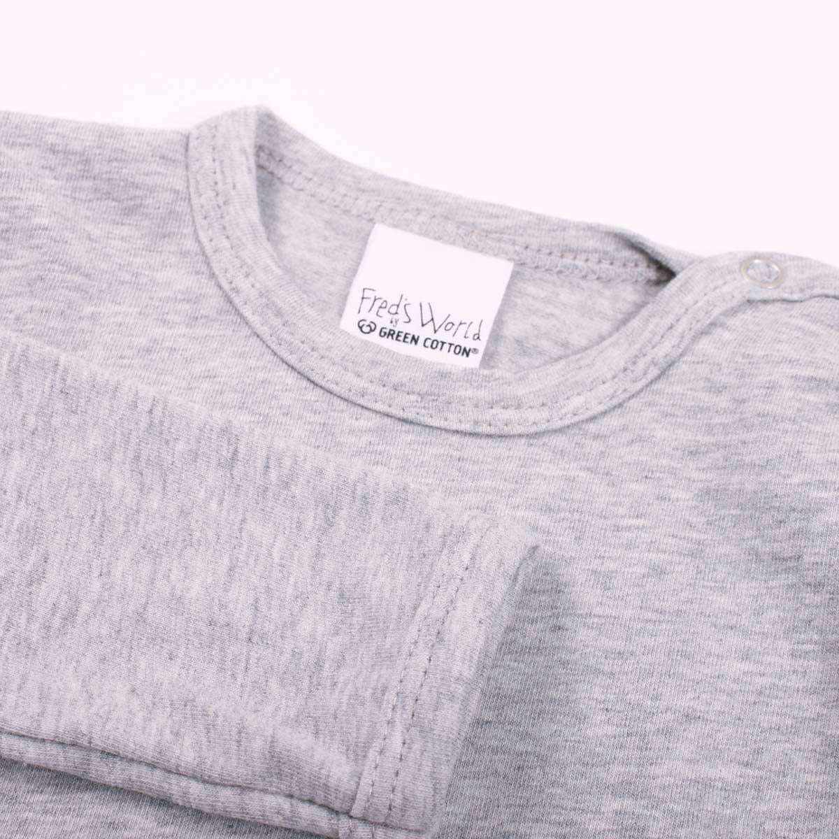 Grey marl long sleeve bodysuit - Borro - rent baby kids clothes