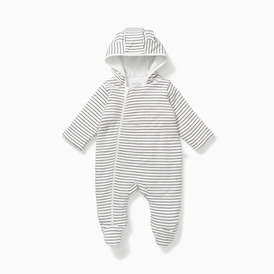 Grey stripe pramsuit - Borro - rent baby kids clothes