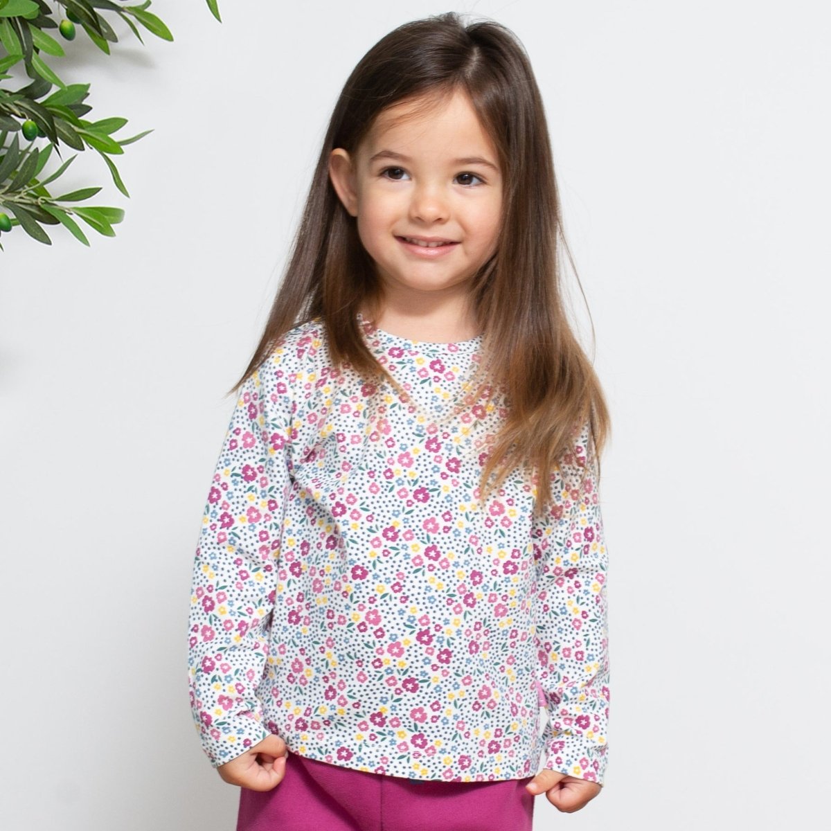 Home ditsy long sleeve top - Borro - rent baby kids clothes