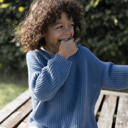The chunky sweater - cornflower blue