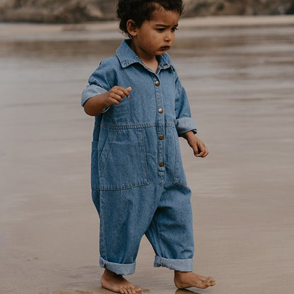 The denim boiler suit