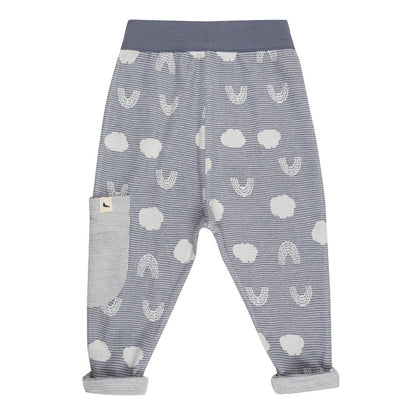 Jacquard cloud reversible harems - Borro - rent baby kids clothes