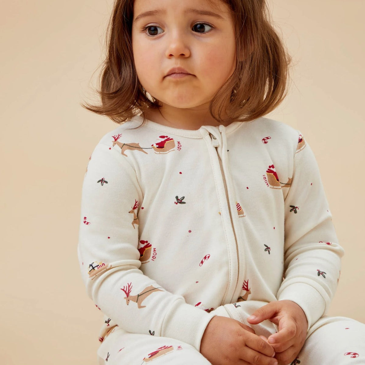 Jolly journey print double zip sleepsuit
