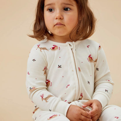 Jolly journey print double zip sleepsuit