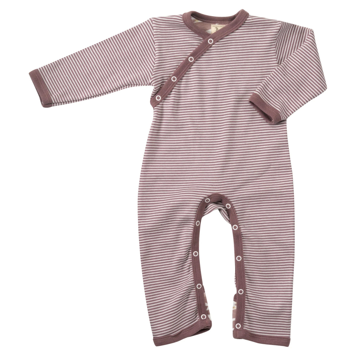 Kimono fine stripe dark mocha romper - Borro - rent baby kids clothes