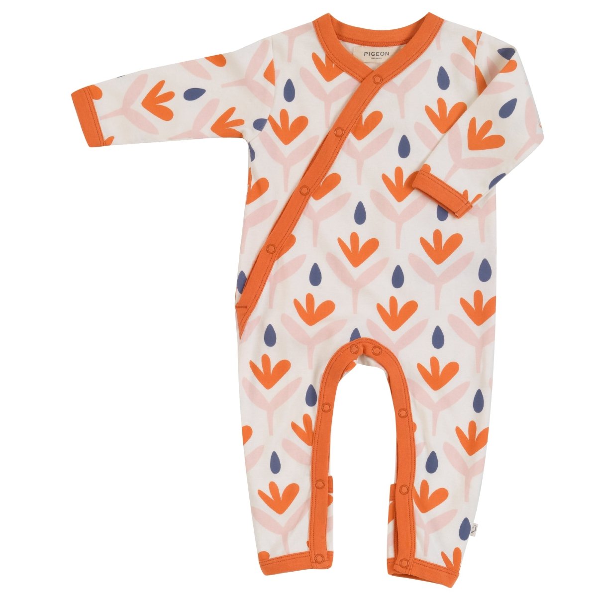 Kimono floral orange romper - Borro - rent baby kids clothes