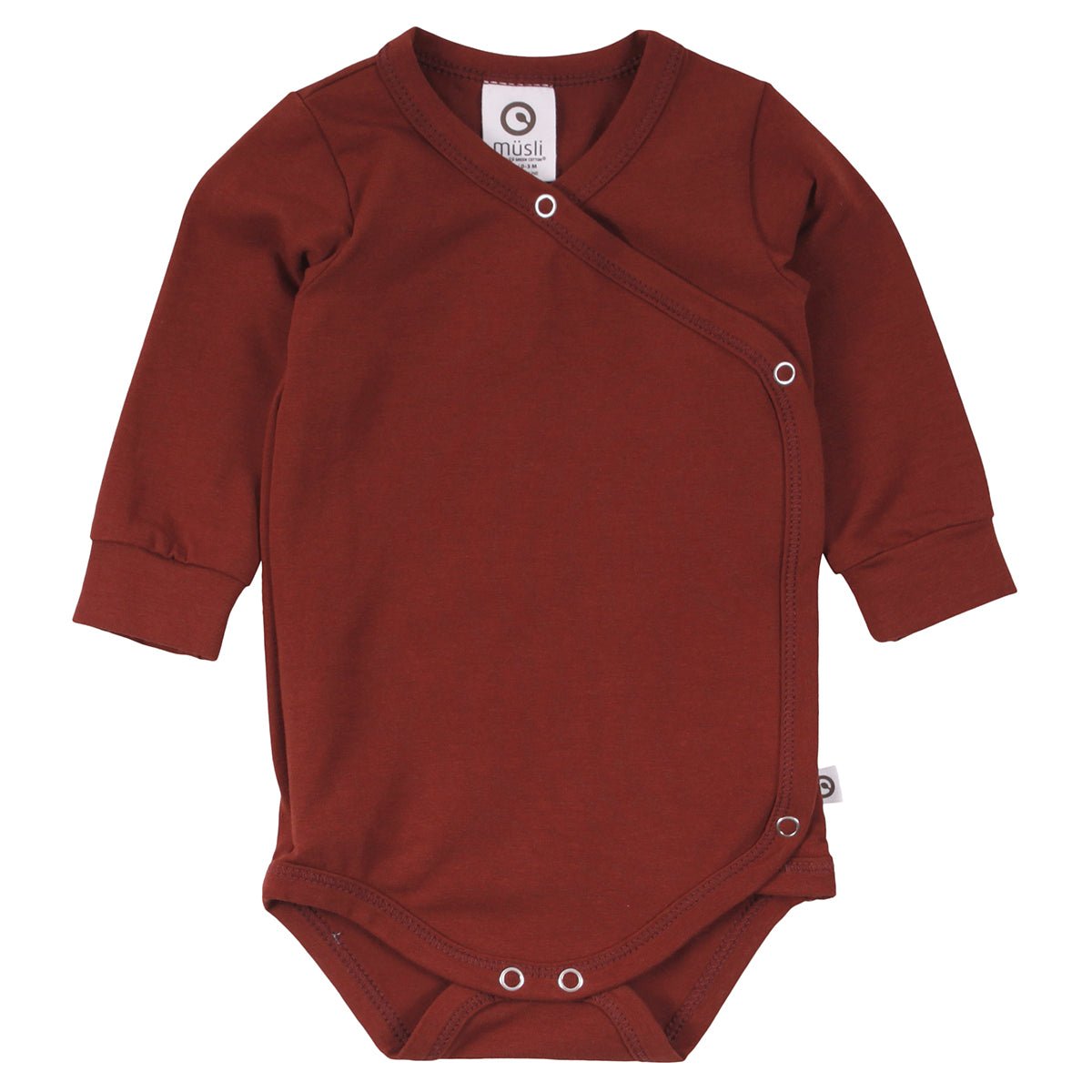 Kimono long sleeve bodysuit - red velvet - Borro - rent baby kids clothes