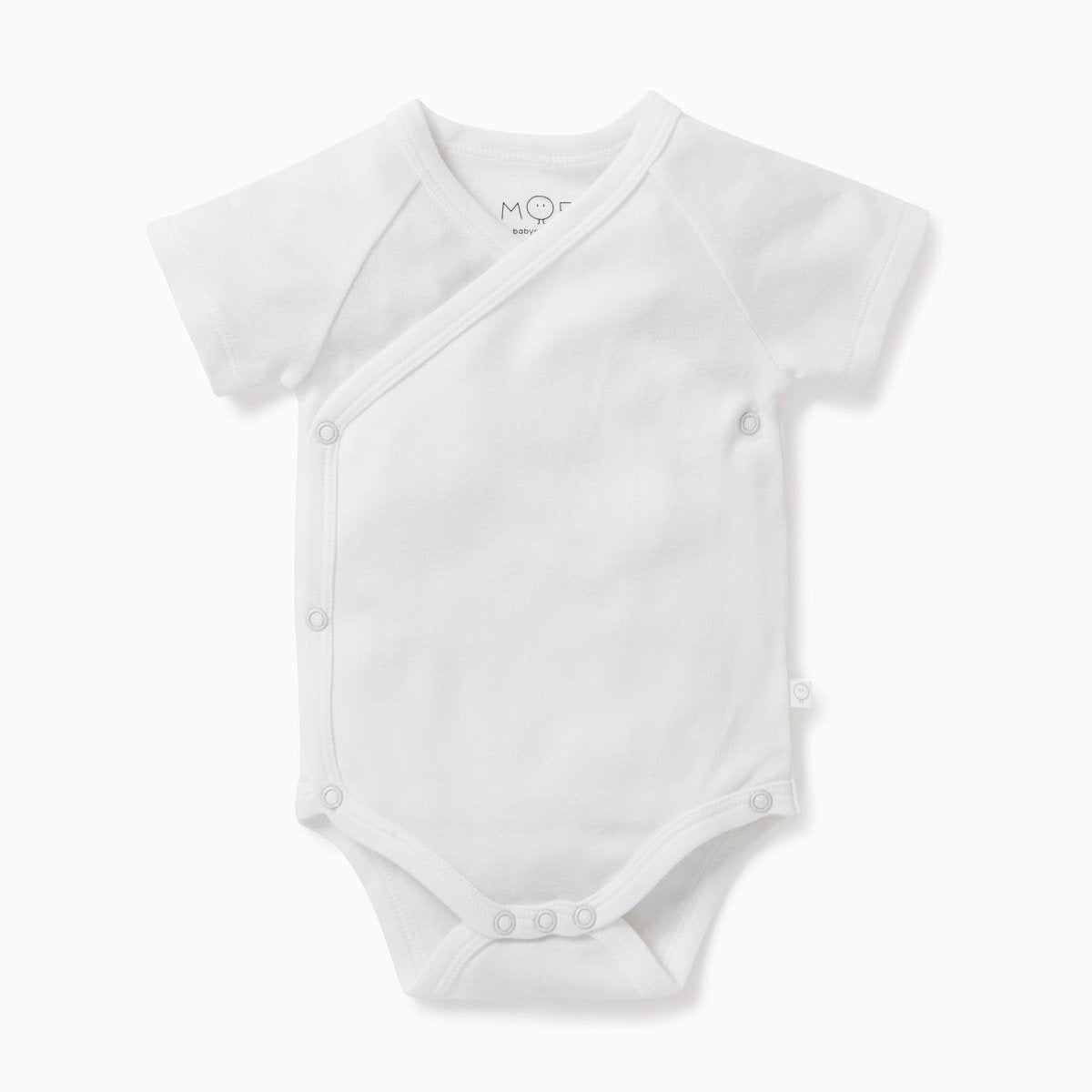 Kimono short sleeve bodysuit - white - Borro - rent baby kids clothes