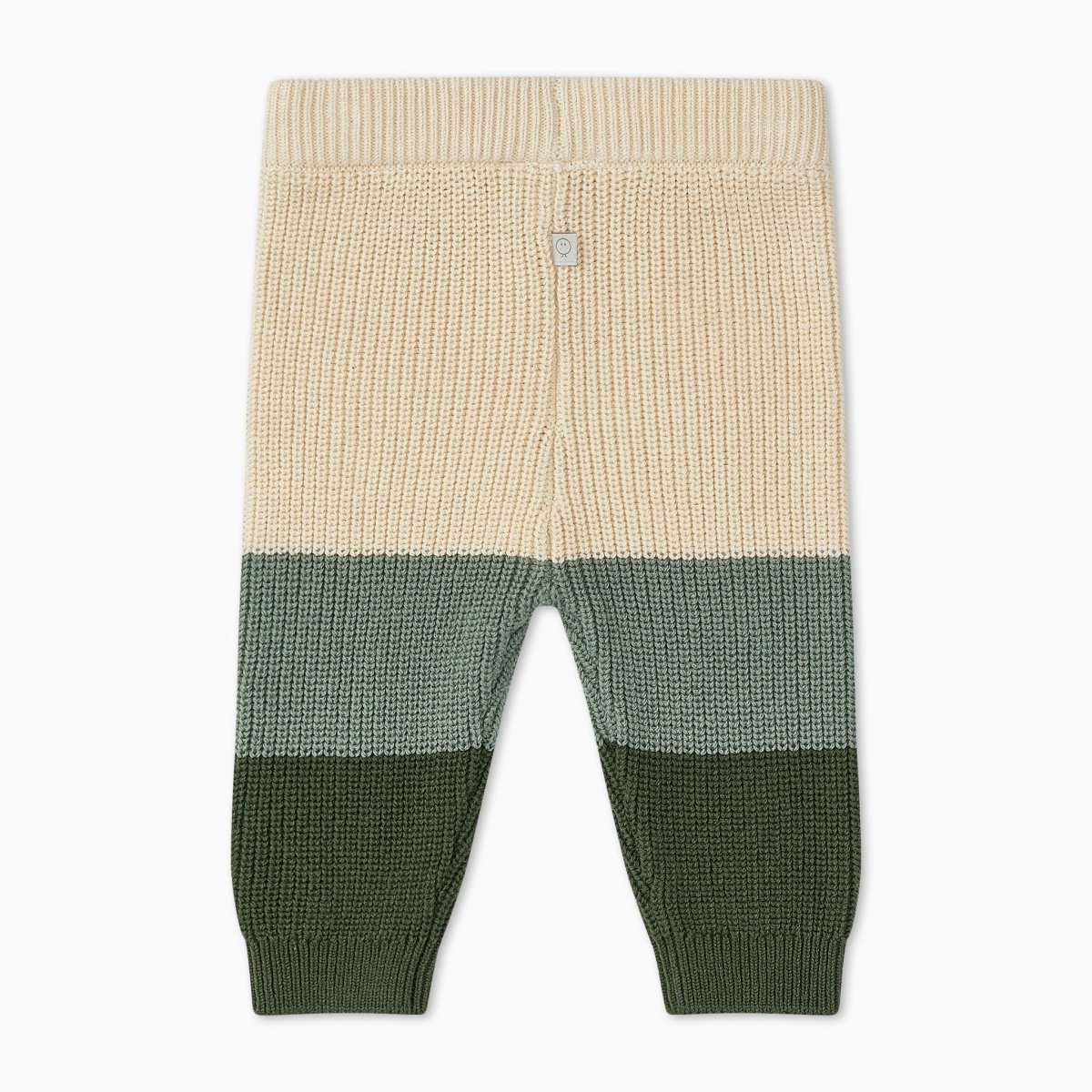 Knitted colourblock joggers - green - Borro - rent baby kids clothes