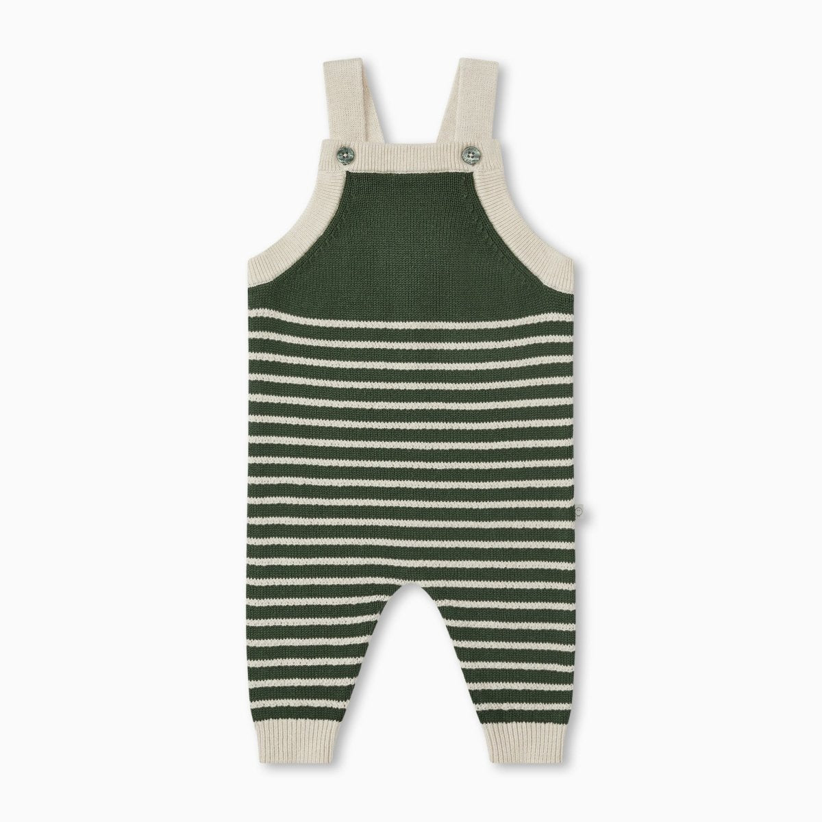 Knitted stripe dungarees - thyme - Borro - rent baby kids clothes