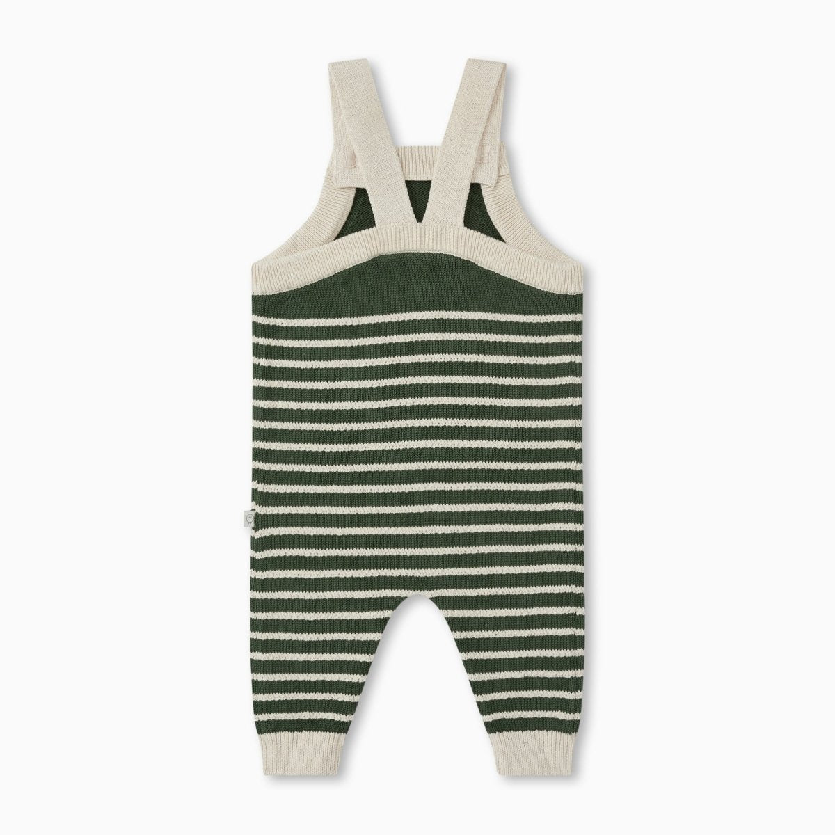 Knitted stripe dungarees - thyme - Borro - rent baby kids clothes