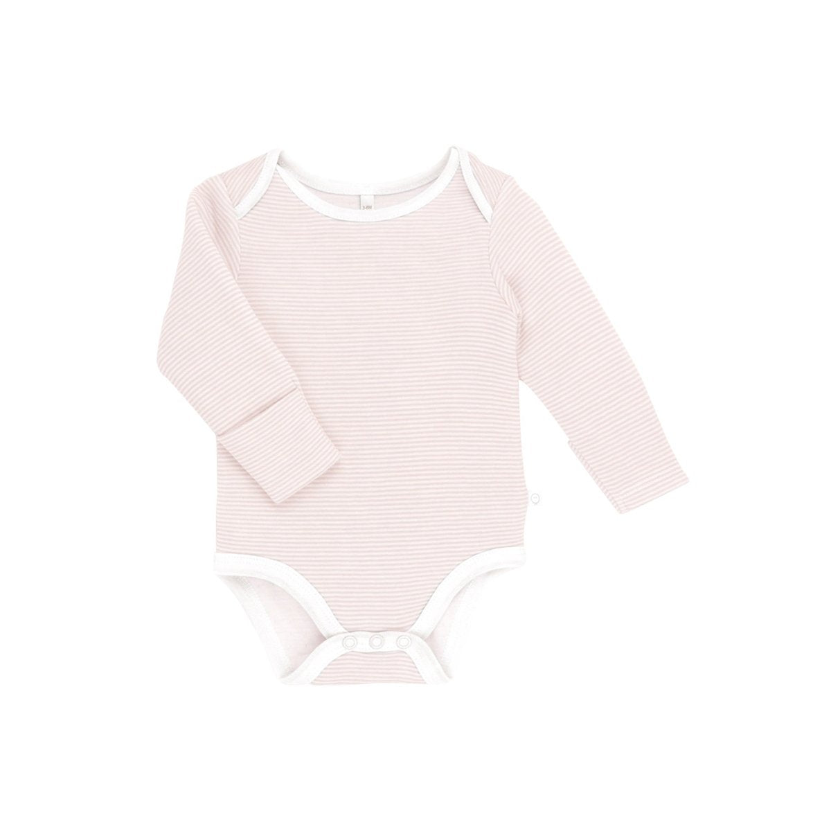 Long sleeve bodysuit - blush stripe - Borro - rent baby kids clothes