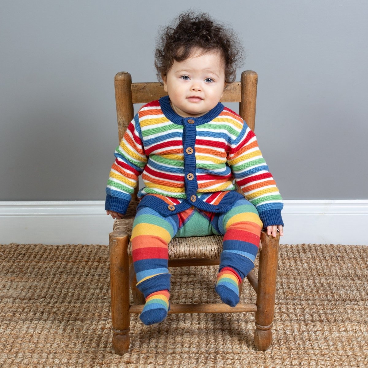 My first rainbow cardi - Borro - rent baby kids clothes