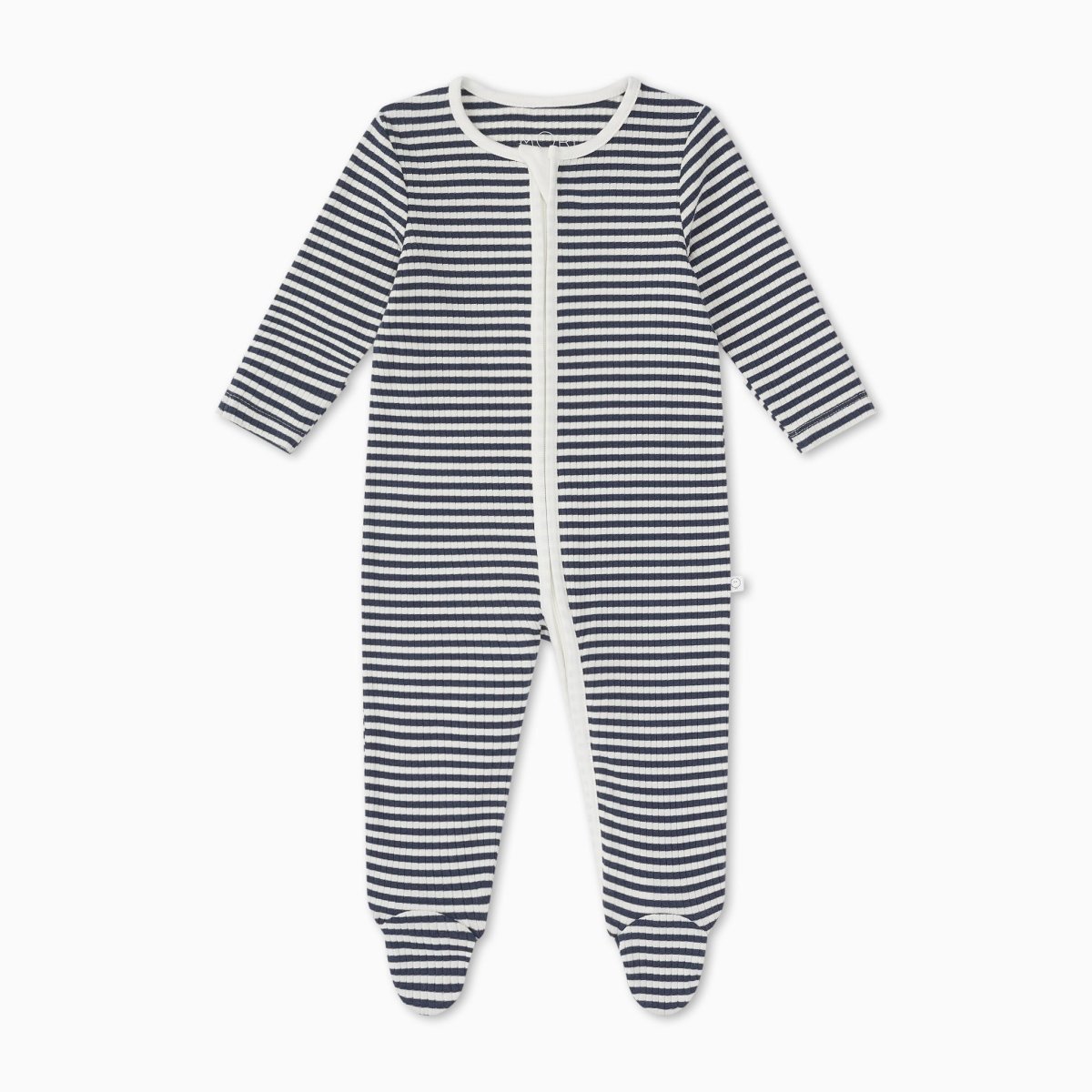 Navy stripe ribbed double zip sleepsuit - Borro - rent baby kids clothes