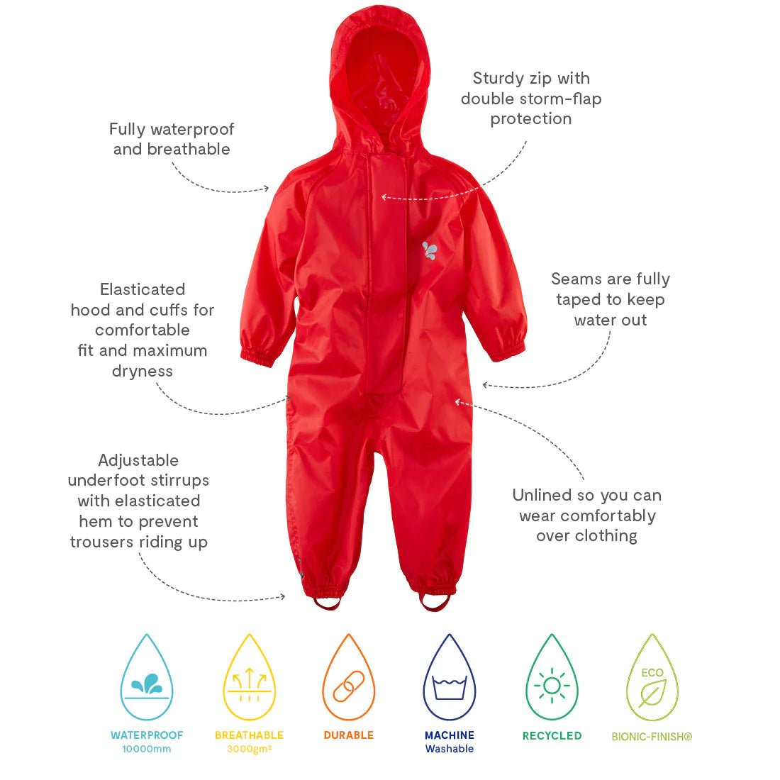 Originals red puddlesuit - Borro - rent baby kids clothes