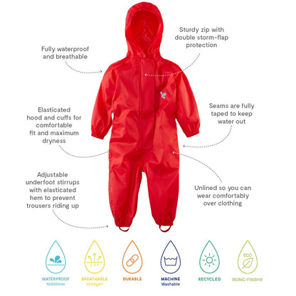 Originals red puddlesuit - Borro - rent baby kids clothes