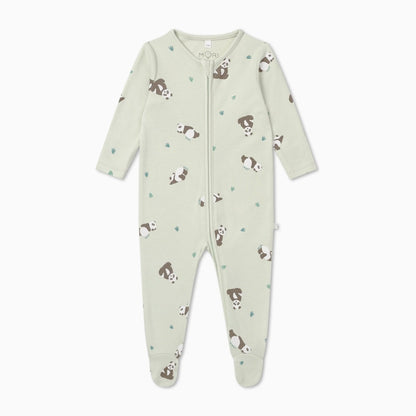 Panda print double zip sleepsuit - Borro - rent baby kids clothes
