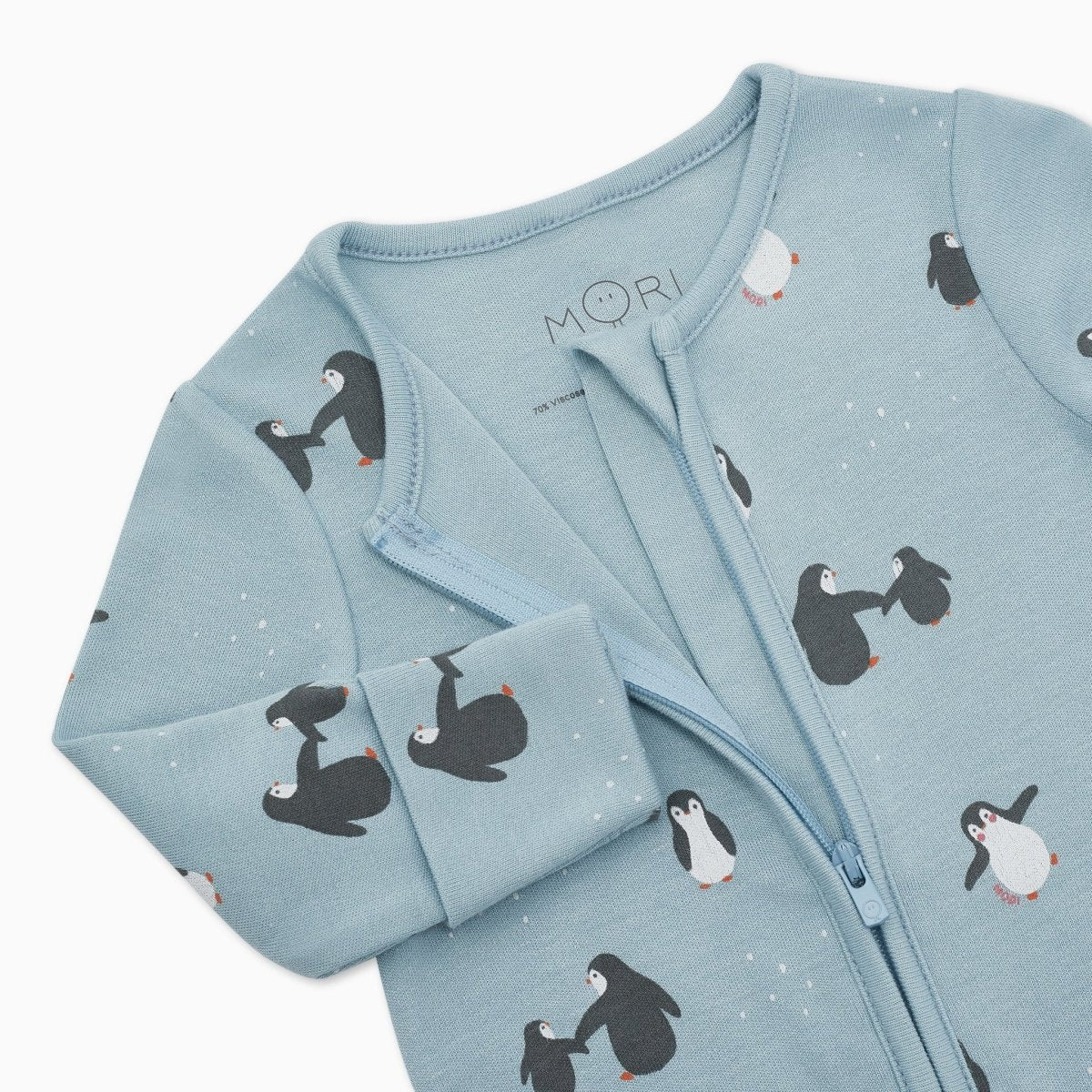 Penguin print double zip sleepsuit - Borro - rent baby kids clothes